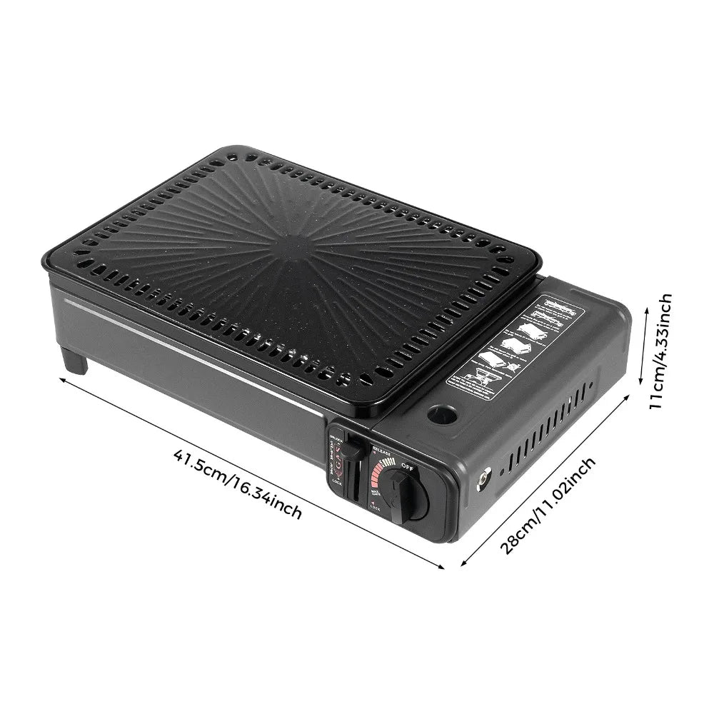 Portable Gas Grill Stove With Adjustable Firepower Camping
