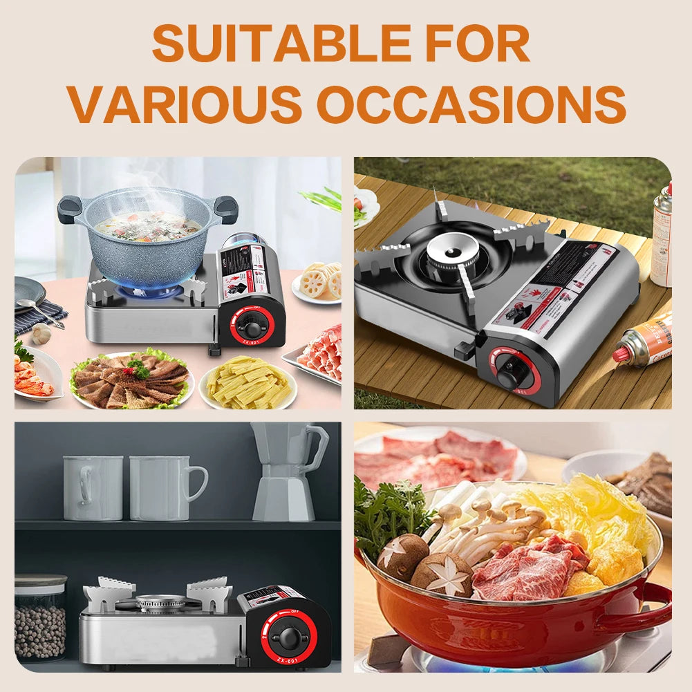 Shunmaii Portable Butane Camping Stove Adjustable Windproof