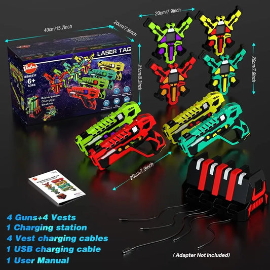 VATOS Laser Tag Battle Gun Set Infrared Pistol Toy For Kids