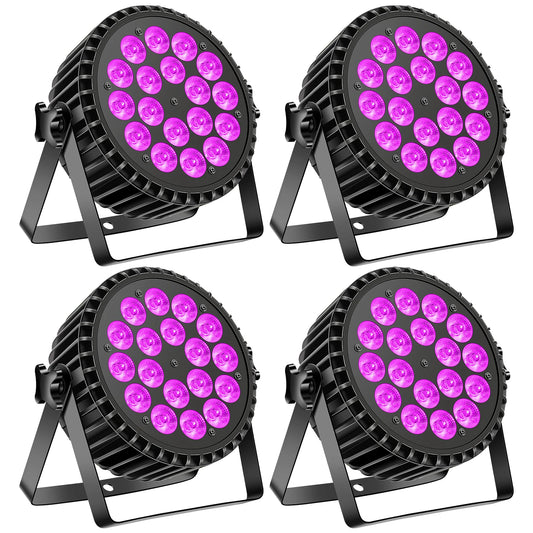 U'King 4in1 RGBWA UV LED Par Light DMX Stage Lighting