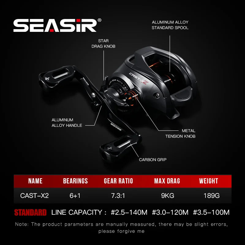 SeaSir Cast X2 Baitcasting Reel 7 3 1 Hybrid Ceramic