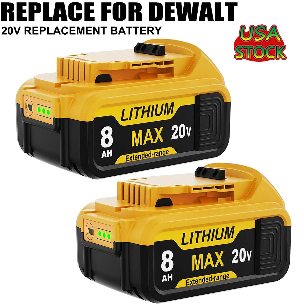VANON 8.0Ah 20V DCB205 Battery For DeWalt Tools Lithium Ion