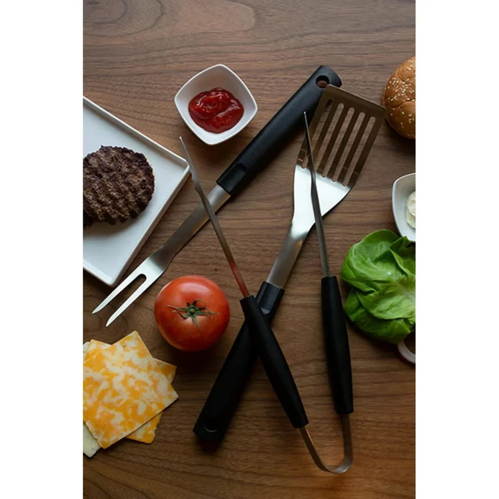DUTRIEUX Three Piece Stainless Steel Grill Tool Set