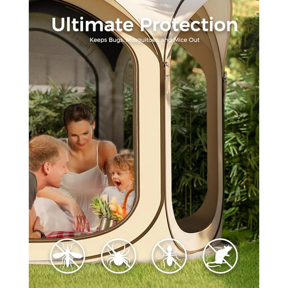 XMSJ Screen Pop Up House Tent Canopy Sun Shade Shelter