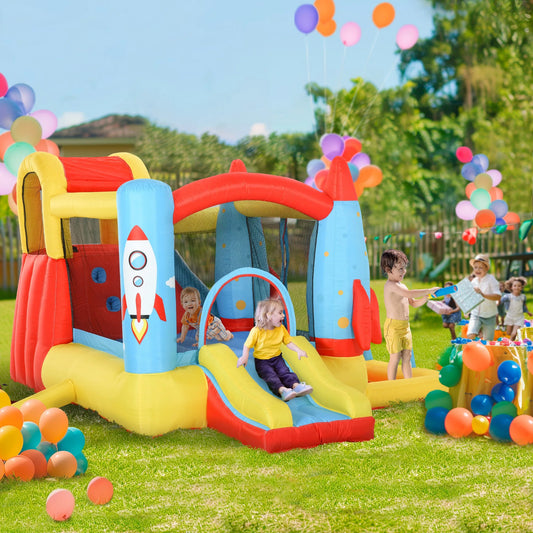 Design Inflatable Castle Trampoline With Slides And Climbing