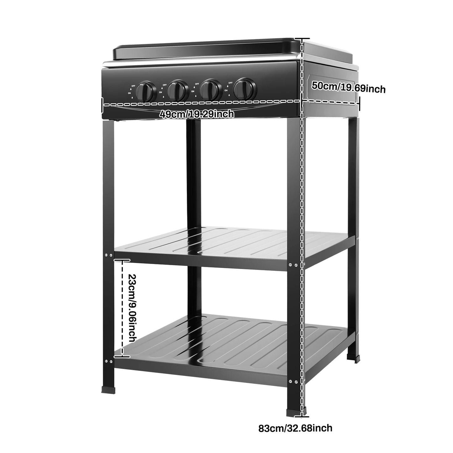 4 Burner Propane Gas Stove Portable Smokeless Outdoor Grill