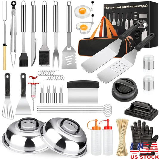 XMSJCN 144 Pieces Griddle Accessories Kit BBQ Tools